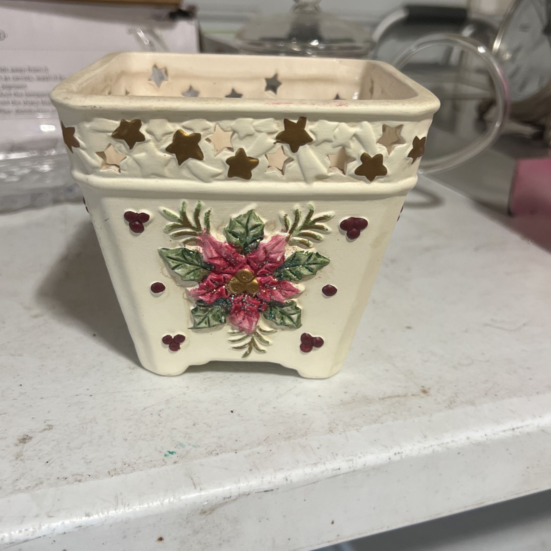 Stars And Flowers Planter Pot 