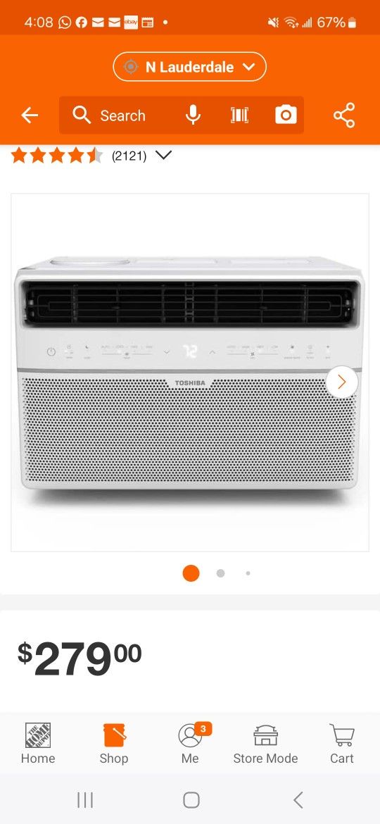 Window Ac Toshiba Good Condition  8000btu