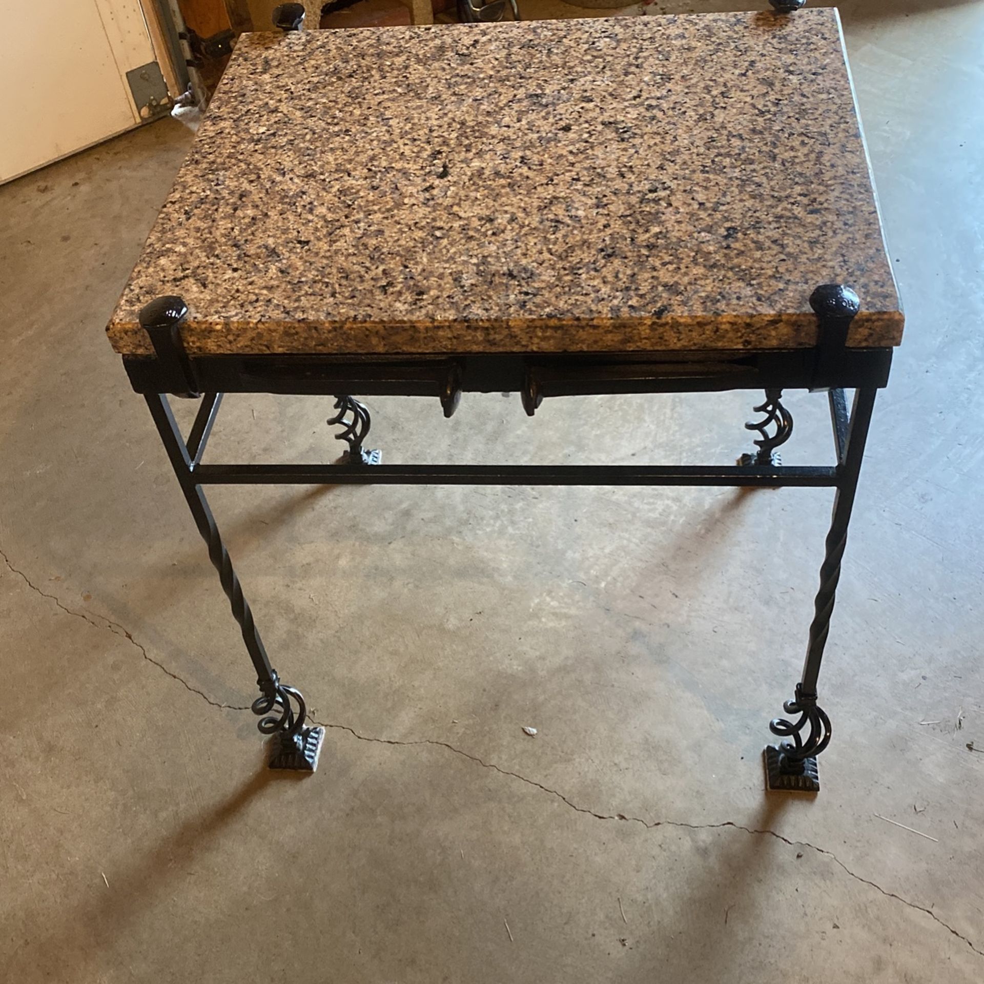 Granite Top End Table