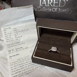 Diamond Engagement Ring 1 ct Princess 14K White Gold 