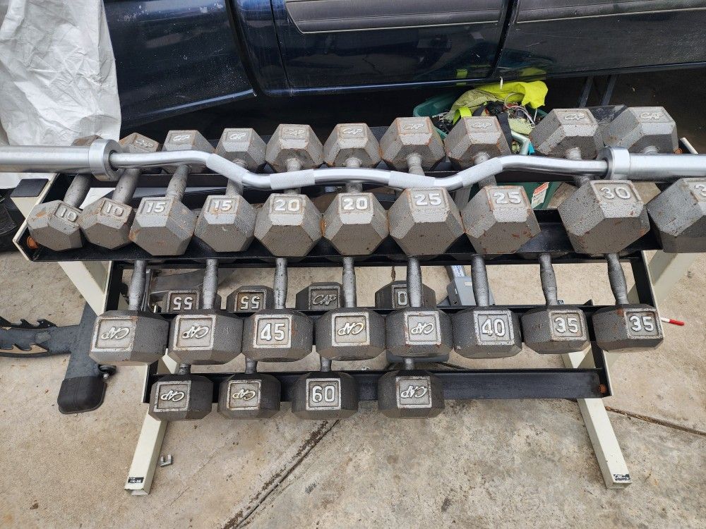 10-60 Pound Dumbbell Set