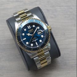 Brand New Invicta Pro Diver 30021 – Two‑Tone Silver/Gold & Blue Quartz – 43 mm