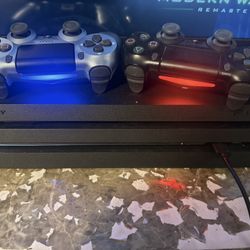 PS4 Pro With 2 Controllers