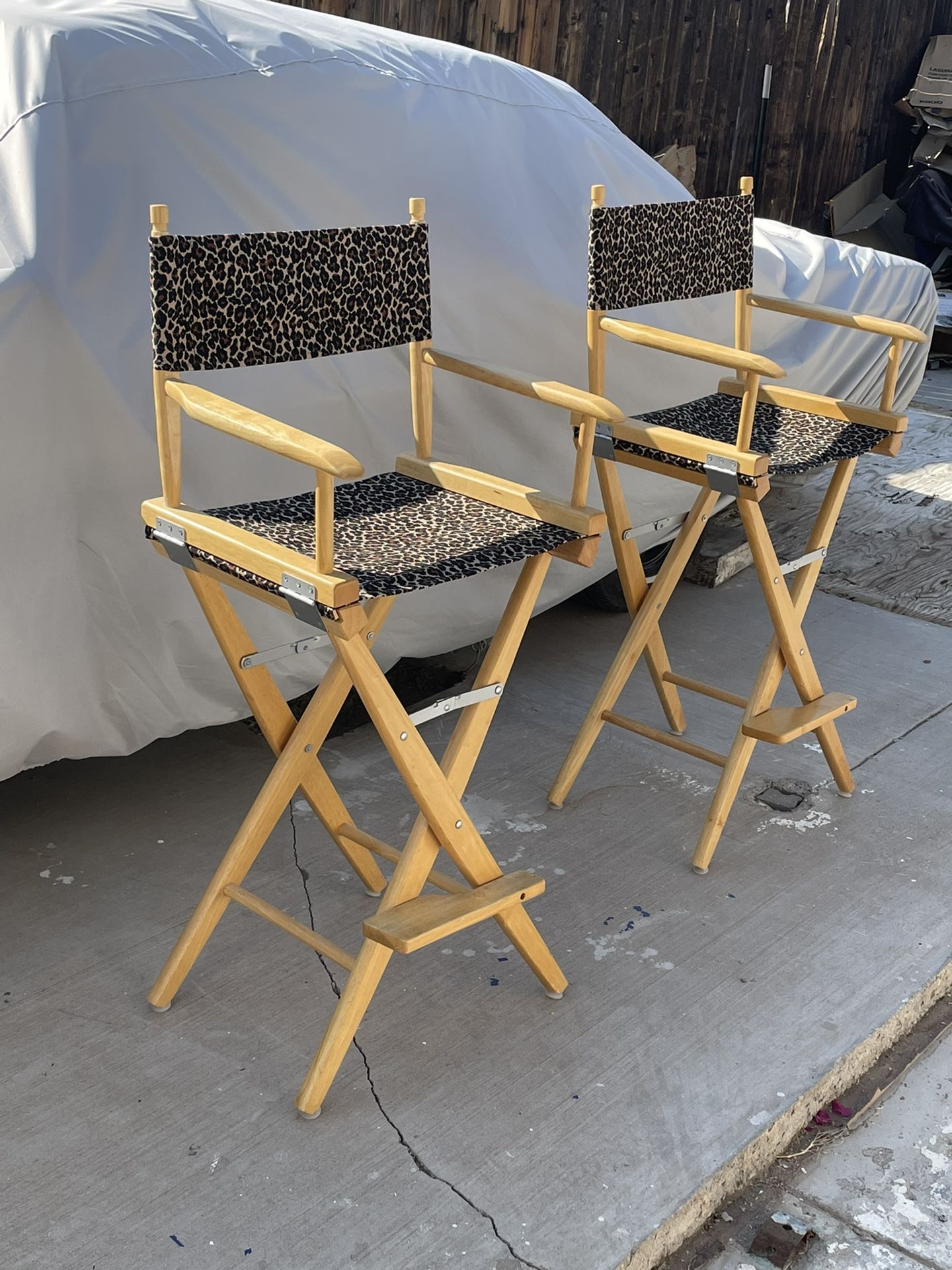 Two Tall Directors Chairs