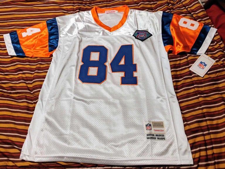 Shannon Sharpe White Or Orange Hall Of Fame Vintage Jersey Several Sizes $45