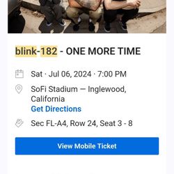 Blink 182 Tickets