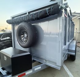 New 8x4x12 Hydraulic Dump Trailer Loaded With Accessories 🔥