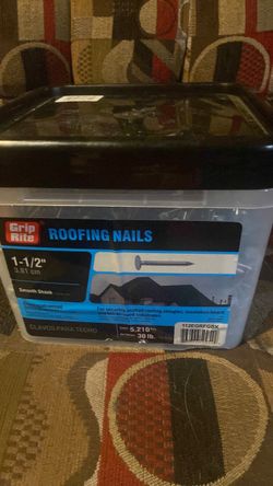 2 Boxes of Grip Rite 1-1/2" Roofing Nails 30 lb Bucket