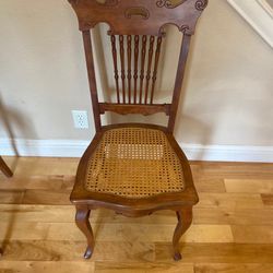 Antique Spindle Back Cane Chair (2 Available)
