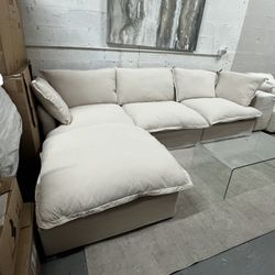 Beige Soft Cloud Sectional (NEW SETS)