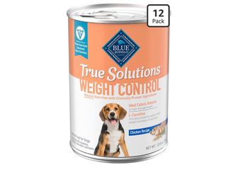 Blue Buffalo True Solutions Weight Control Chicken Dog Food, 12.5 oz, 12 ct Adult Formula, L-Carnitine for Ideal Weight, Fiber to Help Dogs Feel Full,