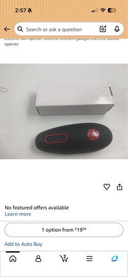 New Electric Automatic Can Opener - Black/Red Handheld Battery Operated - $15