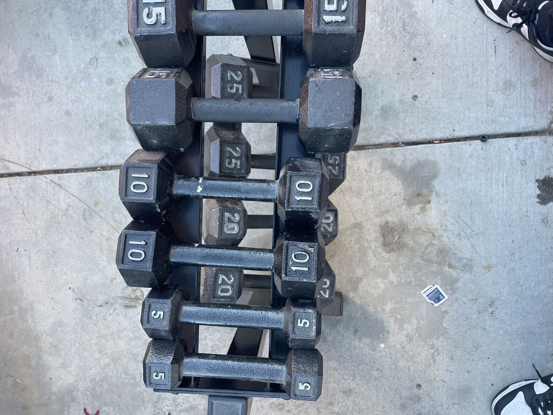Dumbbells Set With Rack  5-25lb
