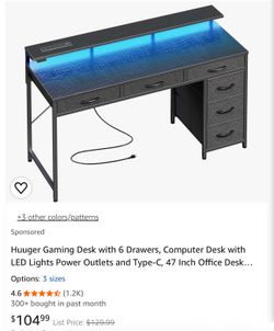 Light up desk