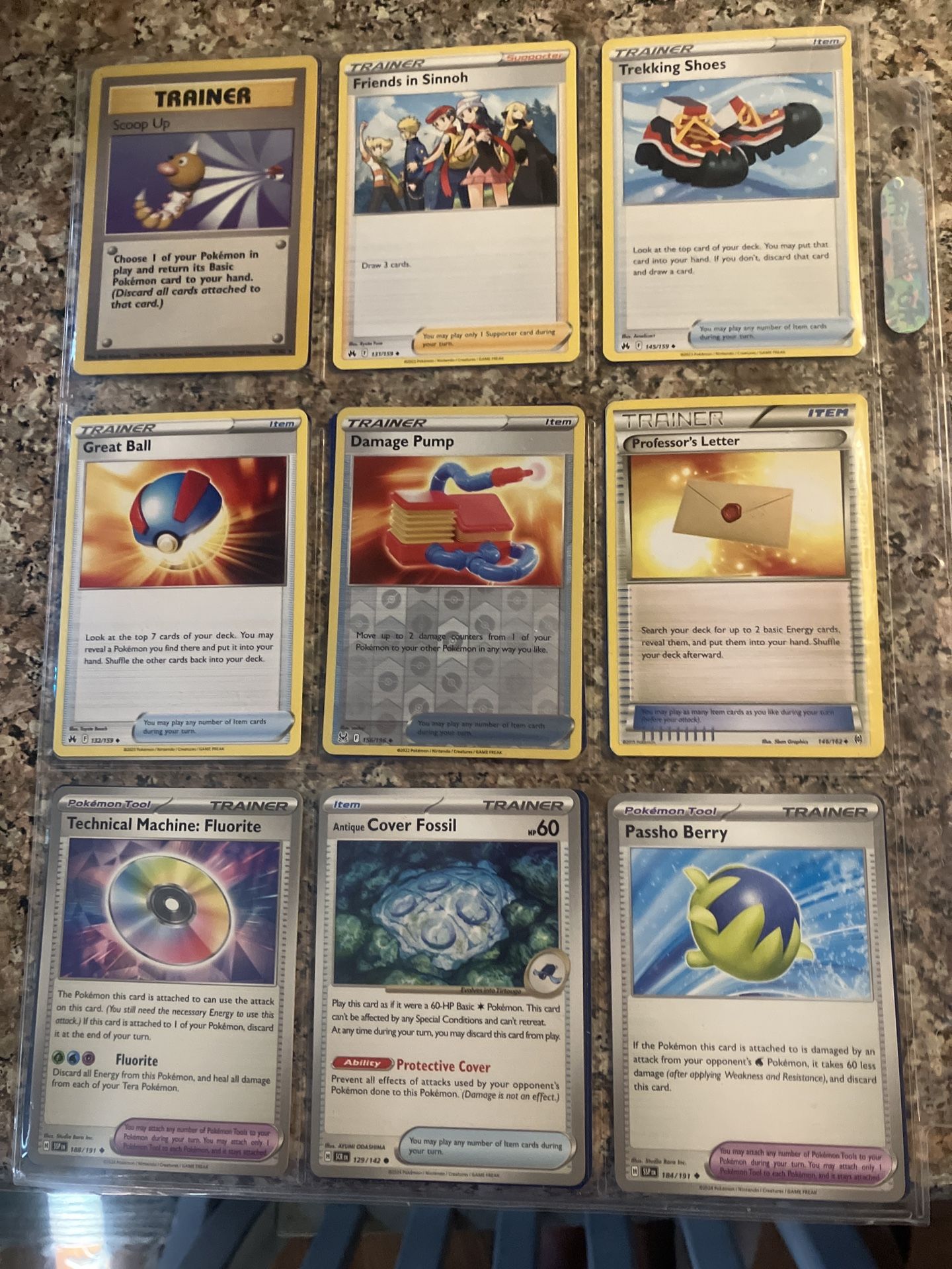 Pokémon Trainer & Energy Card Lot In New Binder