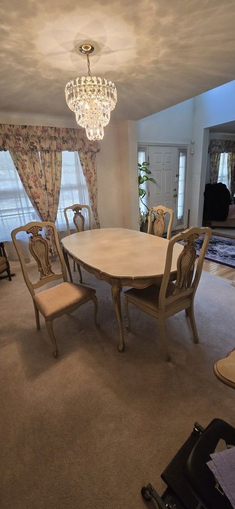 Vintage French Provincial–style dining set