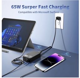 Surface Pro Laptop Charger for Microsoft Surface Pro 11,10, 9, 8, 7+, 7, 6, 5 Surface Laptop 5 Studio 4 Go 3 2, Surface Book 3 2 1, Surface Go Tablet
