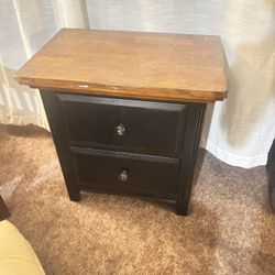 Nightstand Set Great Matching Espresso Rustic Wood Solid 
