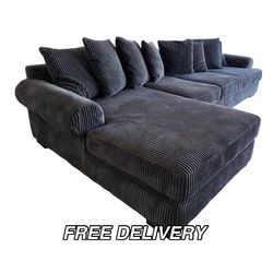 LIKE NEW EXTRA WIDE EXTRA DEEP SEATS SECTIONAL SOFA COUCH SALA  FREE DELIVERY