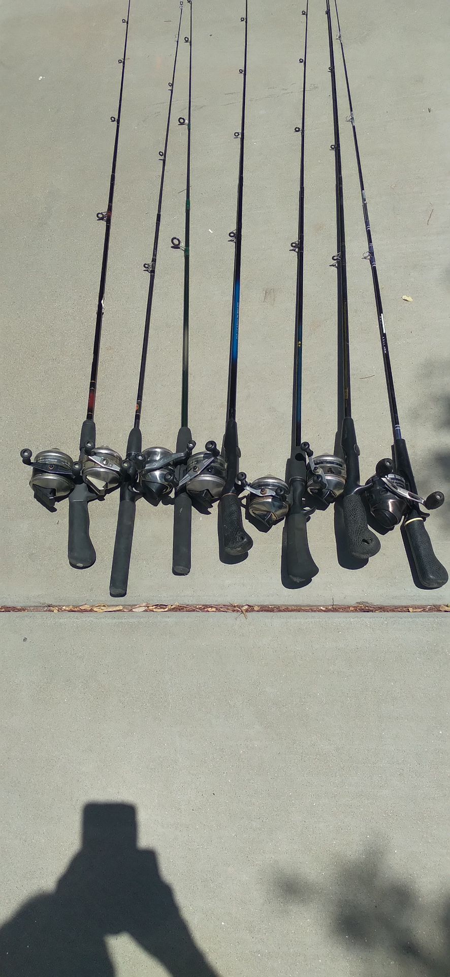 (7) Fishing Poles With Zebco Reels* $15 EACH*