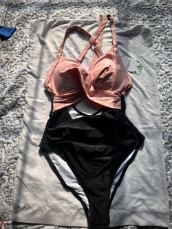 Pink One Piece Bathing Suit