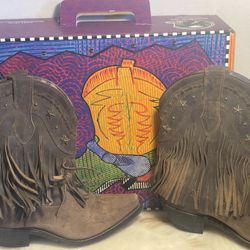 Dingo  D17441 Women's Cassidy Western fringed Boots Brown Size 6M