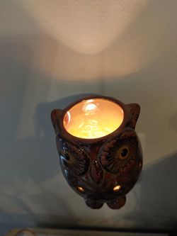 Owl Night Light Lamp Ceramic Decor Wall Plug Animal Thumbnail
