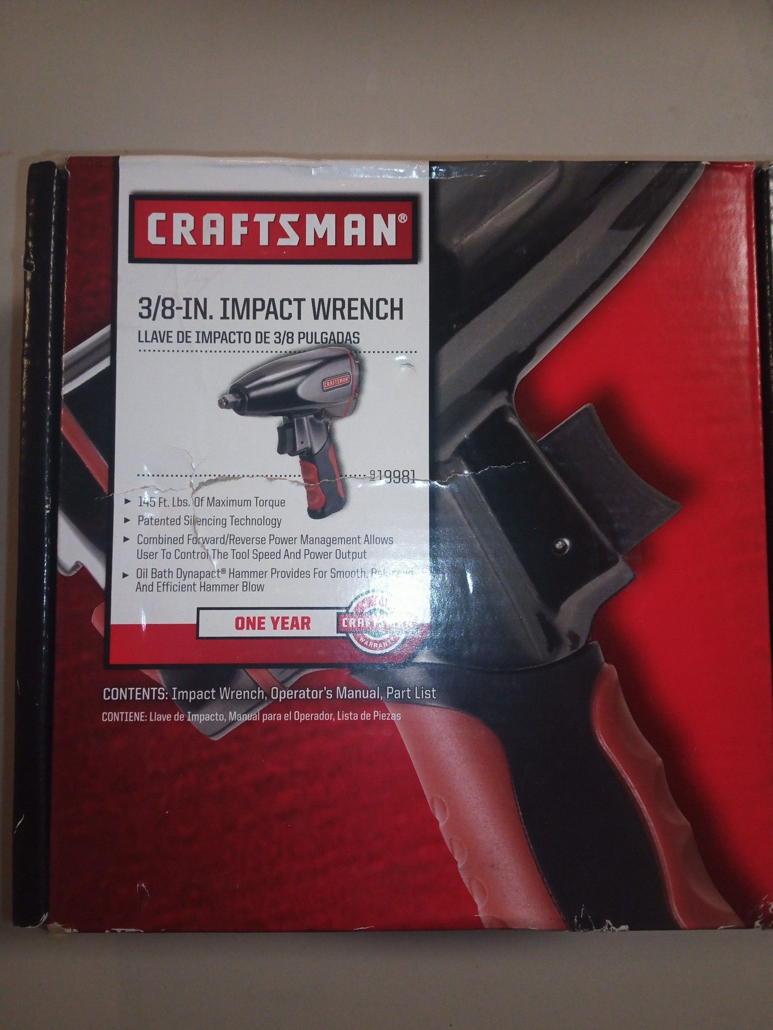 Craftsman pistol grip impact wrench