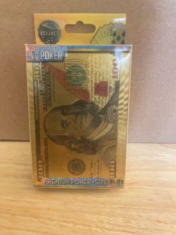 Gold PVC Poker Playing Cards Deck