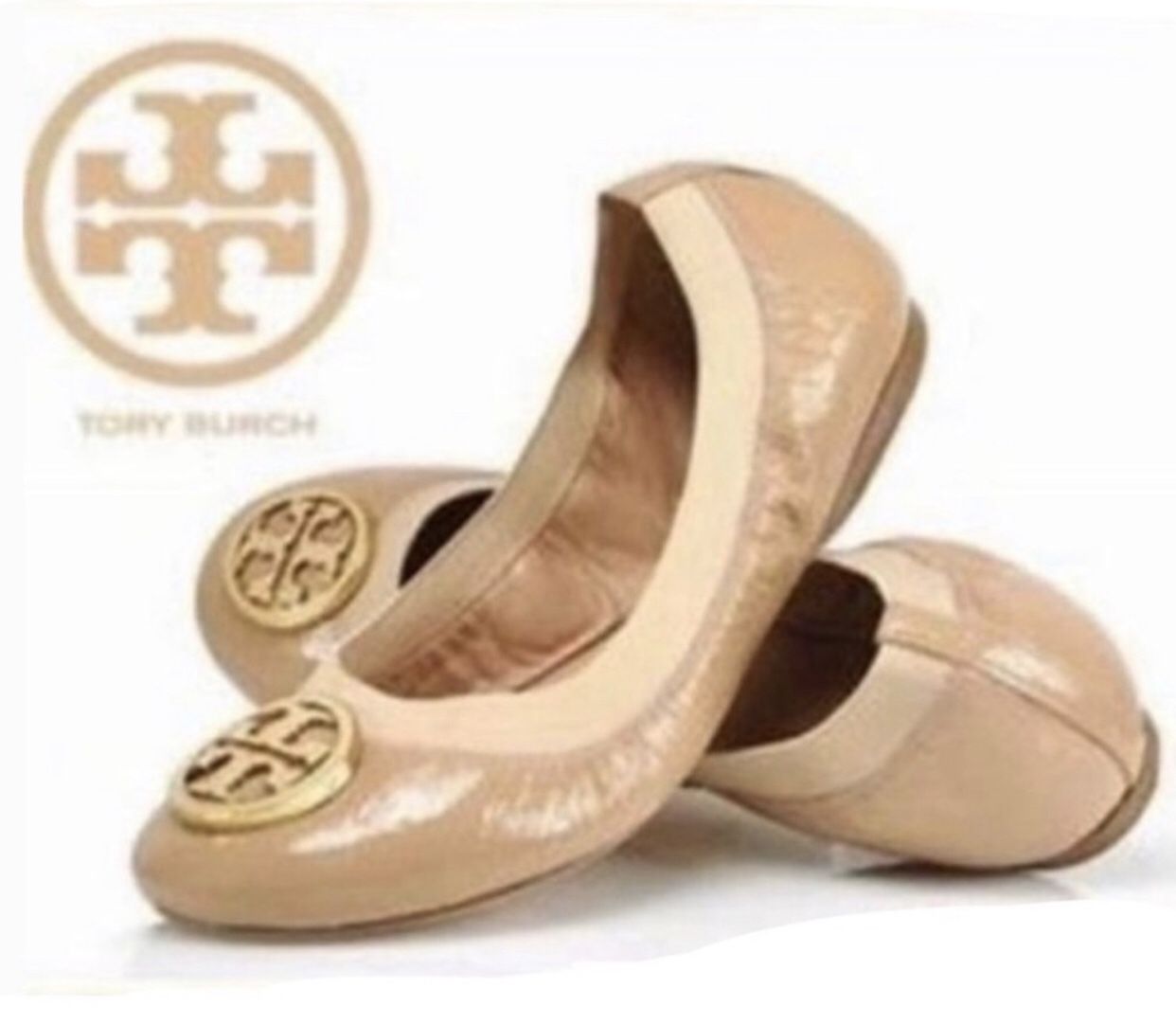 Tory Burch Patent Leather Flats Size 7.5