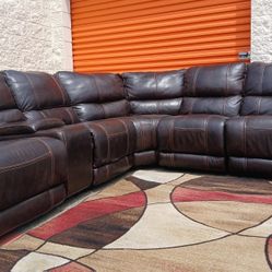 ✨️Genuine Power Leather Sectional ✨️