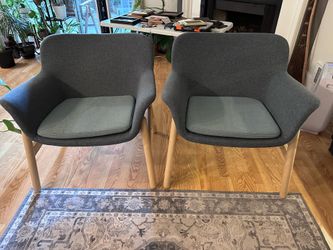 2 IKEA Vedbo arm chairs in Gunnard Blue