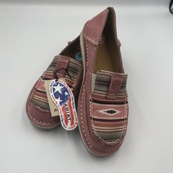 NEW Ariat Shoes azalea Suede & Baby Pink Serape Print Cruisers Women’s Sz 6 NWT