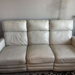 Leather Power Recline Sofa