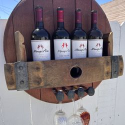 Oak Wine Barrel Shelf 