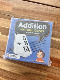 Brand New Addition Flash Cards – 169 Cards (Facts Through 12)