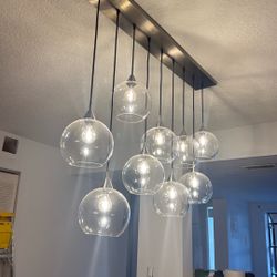 Light Glass Globe Modern Chandelier – Kitchen Island / Dining Room