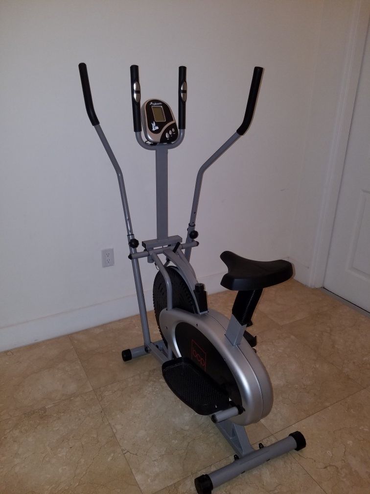 BCP 2 in 1 Elliptical Trainer Exercise Fitness Bike with LCD Display for Sale in Miami FL OfferUp