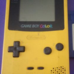 Gameboy Color With Pokemon Blue Game 