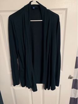 Apt. 9 Open-Front Lightweight Cardigan Dark Green Size XXL