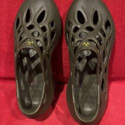 Men's Green Non-Slip Comfortable Out Stitched Sandals, Beach Shoes, Summer