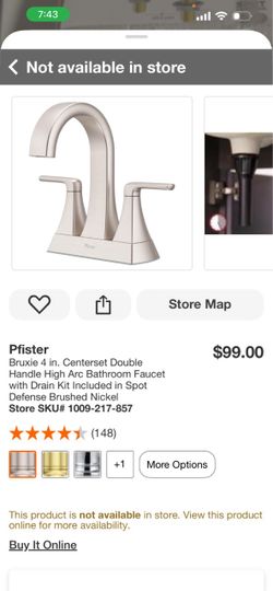 Pfister Bruxie Brushed Nickel Bathroom Faucet