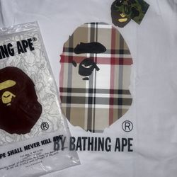Bape Burberry T-Shirt Size L 