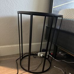 Set Of 2 Black Metal Nightstands/ End Tables 