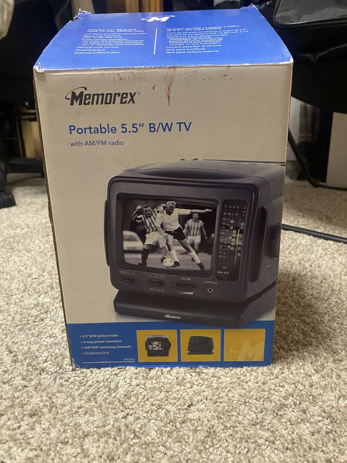 Memorex - 5.5 Inch Black & White Television