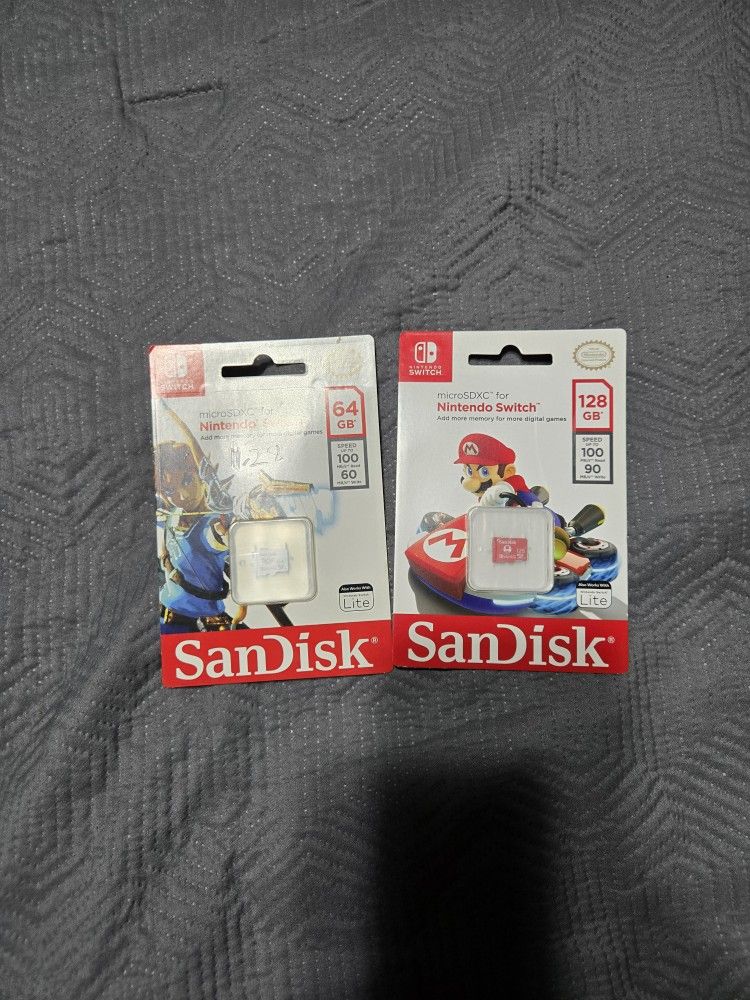 Nintendo Memory Cards 64 And 128