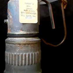ANTIQUE  DEWAR ITP CARBIDE LAMP Brooklyn N.Y. 1918 miners Lamp