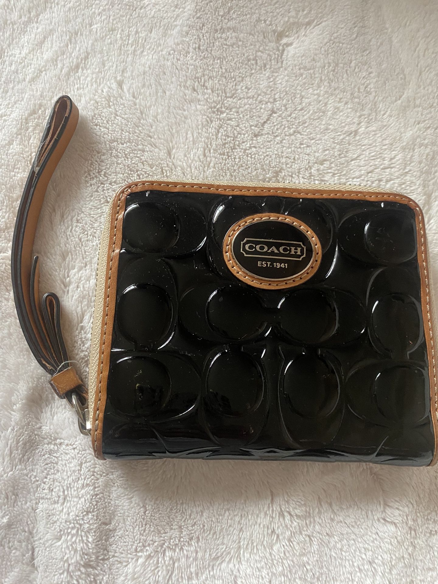 Coach Black Patent Leather Wallet - Lightly Used