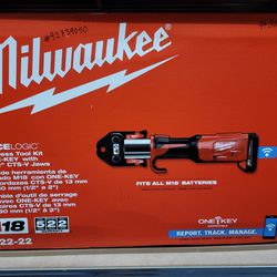 Milwaukee M18 Force Logic Press Tool Kit With One Key With 1/2" - 2" Cts-v Jaws 