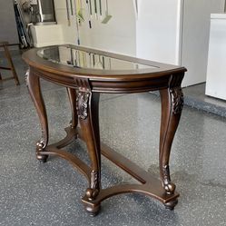 Sofa Console Table Wood And Glass